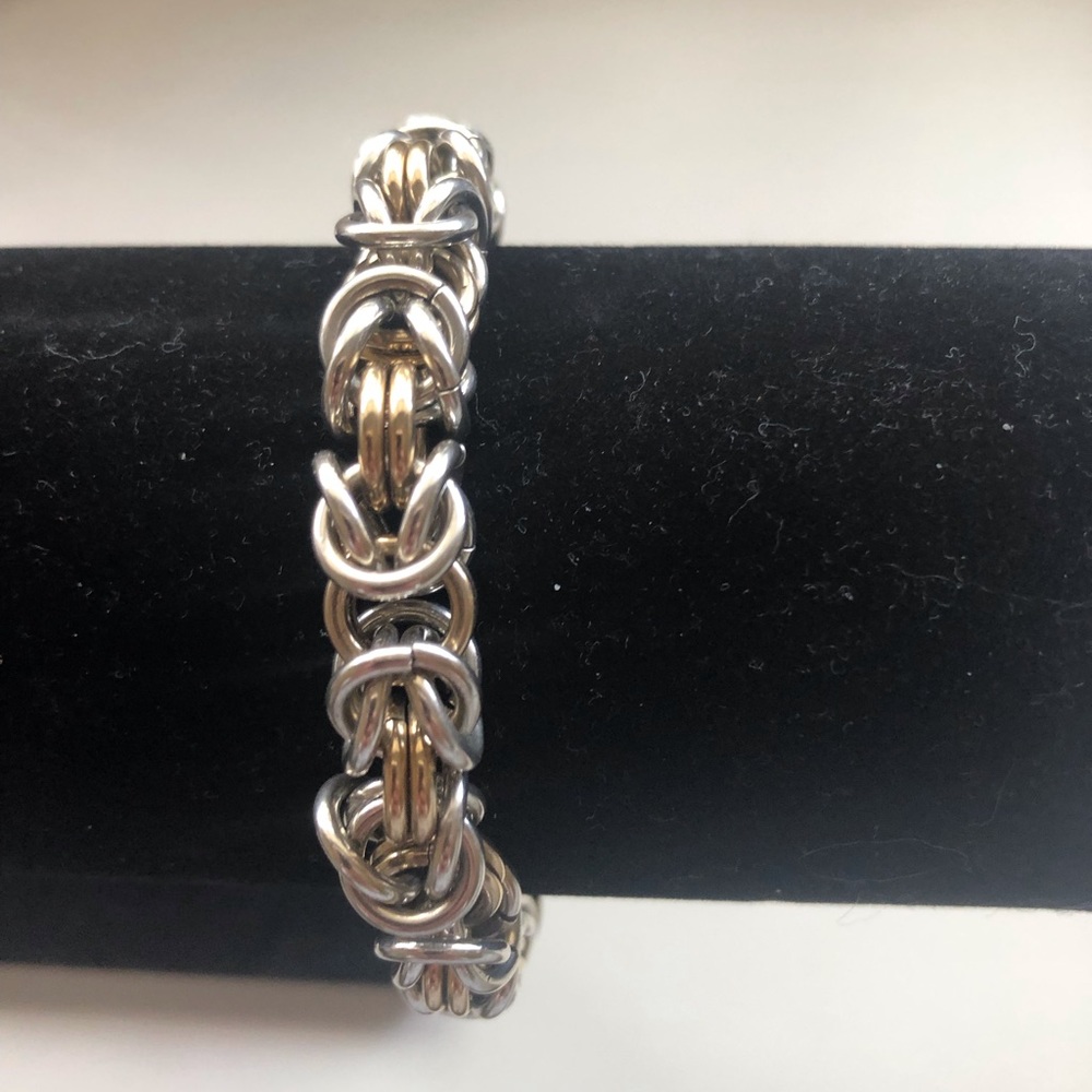 Sterling Silver & Gold Bracelet